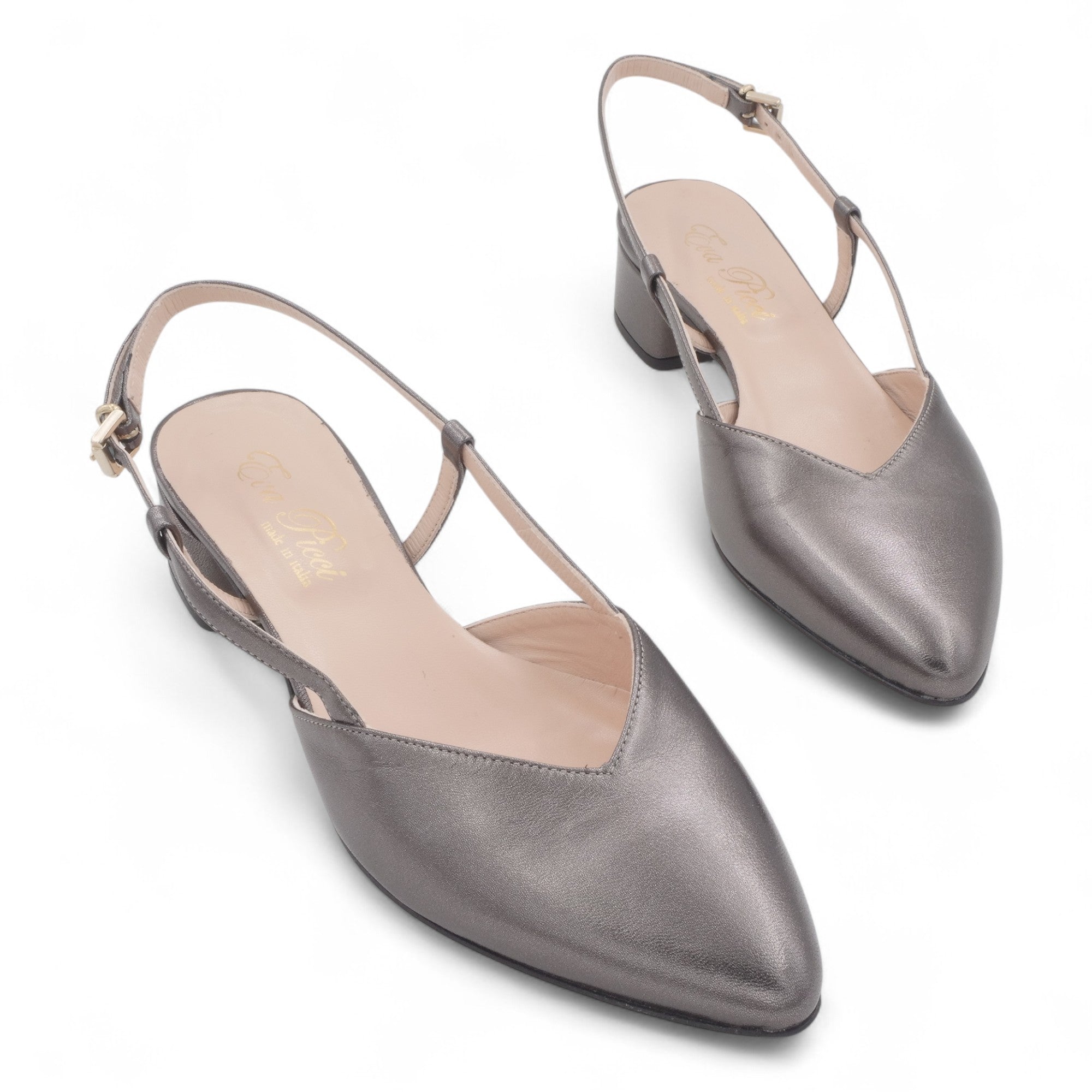 '- ["Artigianato","Donna","Eva Picci","Scarpe","Slingback","Tacco"] - Sandali con Tacco Da Donna Eva Picci Safira Canna di Fucile Pelle Cuoio 1198 - Lupis SRL