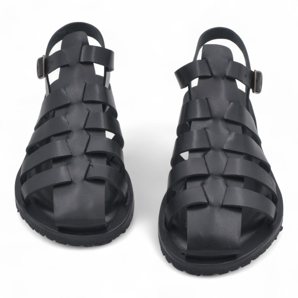 '- ["Artigianato","Cuoieria Toscana","Donna","PE25","Sandali","Sandali Eleganti","Scarpe"] - Sandalo Gabbietta Pelle Green Bay Dive Nero 111 - Lupis SRL