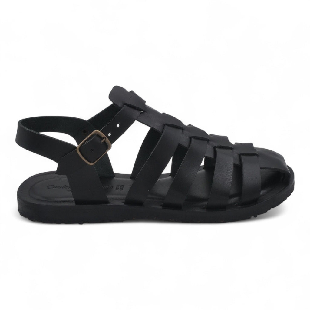 '- ["Artigianato","Cuoieria Toscana","Donna","PE25","Sandali","Sandali Eleganti","Scarpe"] - Sandalo Gabbietta Pelle Green Bay Dive Nero 111 - Lupis SRL