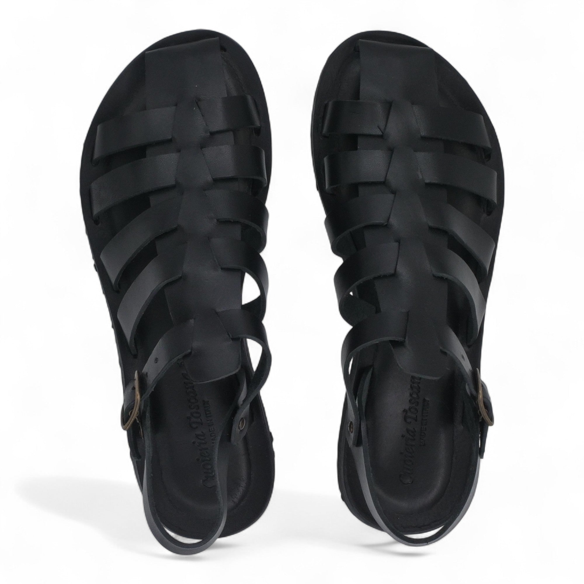 '- ["Artigianato","Cuoieria Toscana","Donna","PE25","Sandali","Sandali Eleganti","Scarpe"] - Sandalo Gabbietta Pelle Green Bay Dive Nero 111 - Lupis SRL