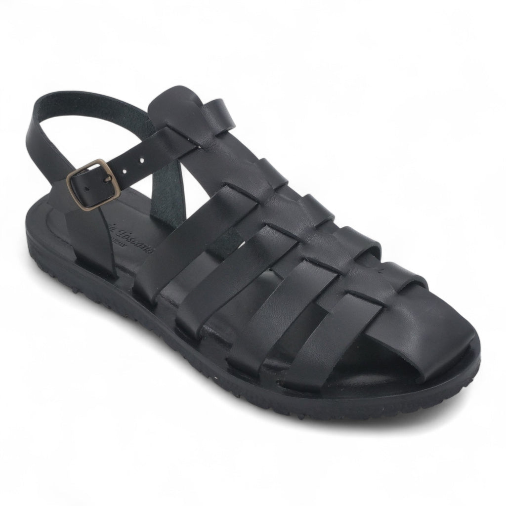 '- ["Artigianato","Cuoieria Toscana","Donna","PE25","Sandali","Sandali Eleganti","Scarpe"] - Sandalo Gabbietta Pelle Green Bay Dive Nero 111 - Lupis SRL