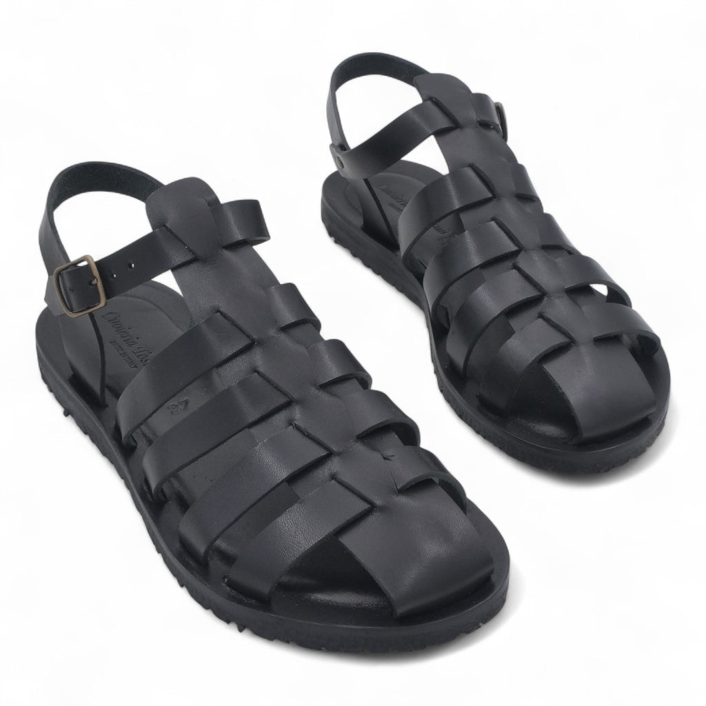 '- ["Artigianato","Cuoieria Toscana","Donna","PE25","Sandali","Sandali Eleganti","Scarpe"] - Sandalo Gabbietta Pelle Green Bay Dive Nero 111 - Lupis SRL