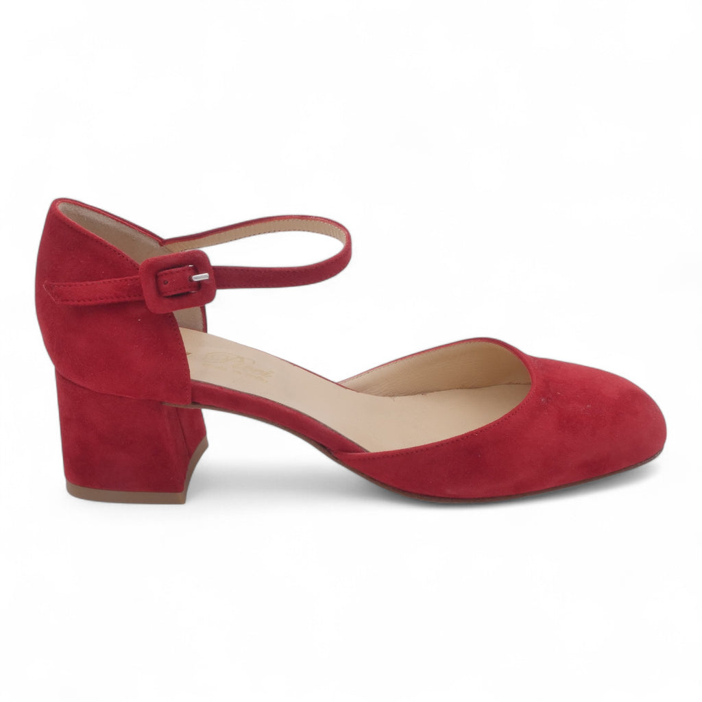 '- ["Artigianato","Cinturino","Donna","Eva Picci","Scarpe","Tacco"] - Scarpe Da Donna Eva Picci 2003 Aperta ai Lati in Pelle Rossa - Lupis SRL