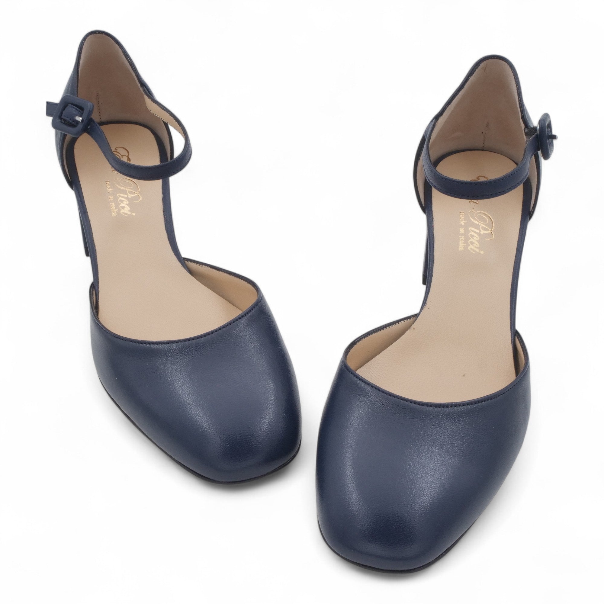 '- ["Artigianato","Cinturino","Donna","Eva Picci","Scarpe","Tacco"] - Scarpe Da Donna Eva Picci 2003 Blu Aperta Ai Lati - Lupis SRL