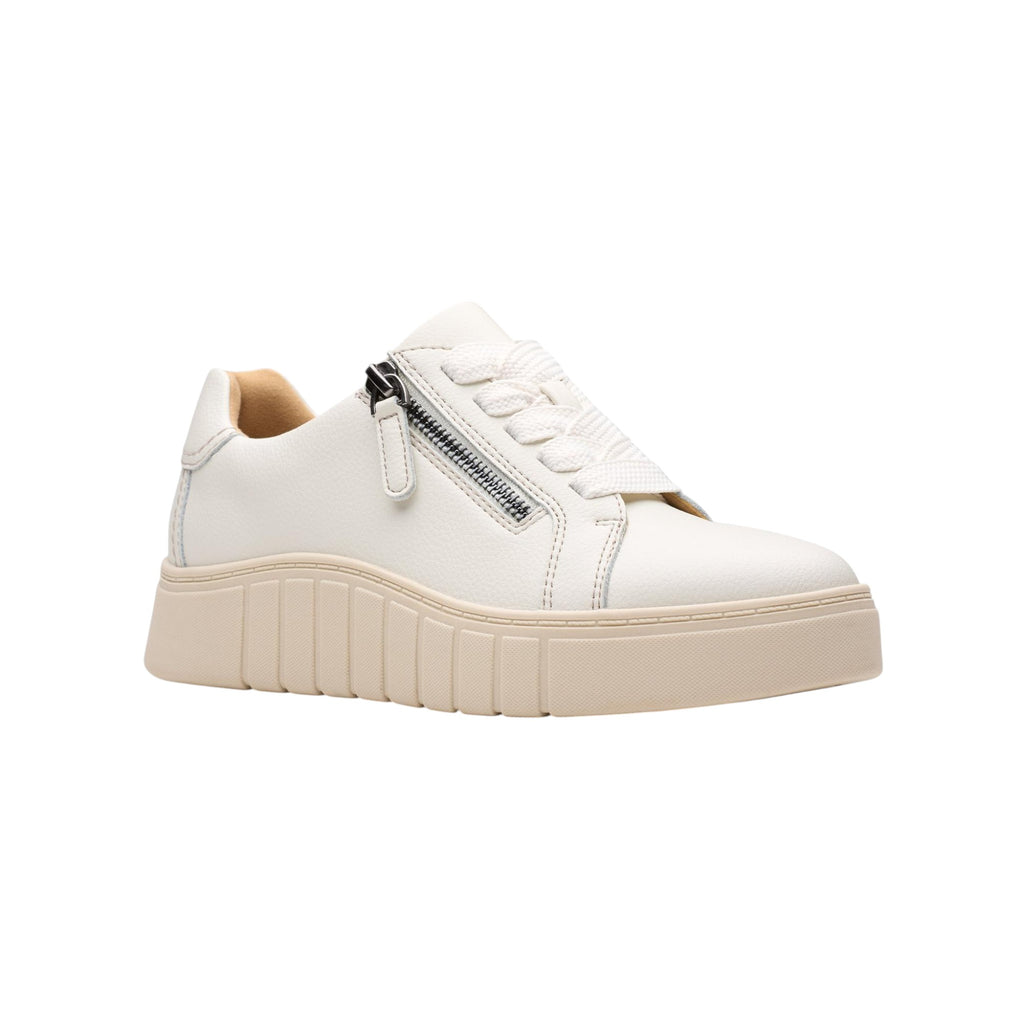 Clarks Mykah Joy Off White Leather Women's Sports Shoes 26184245