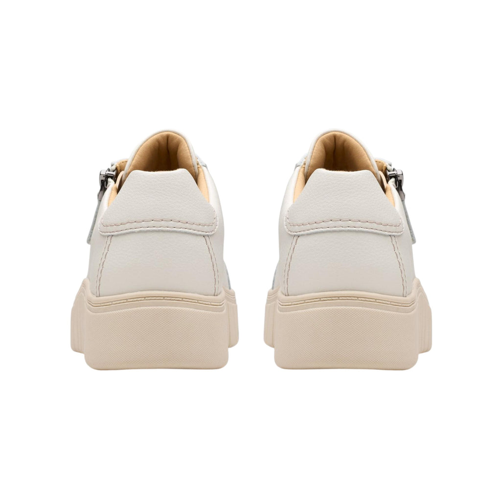 Clarks Mykah Joy Off White Leather Women's Sports Shoes 26184245
