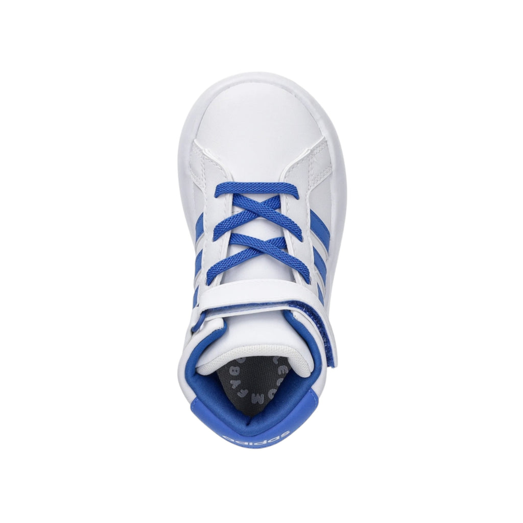 '- ["Adidas","FW25","Kids","Scarpe","Scarpe sportive","Sneakers"] - Scarpe sportive Kids Adidas Grand Court Mid I Sintetico Tessuto Bianco Blu JQ5678 - Lupis SRL