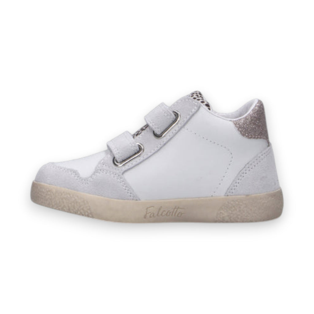 Sports shoes Kids Falcotto Alnoite High 2 Vl Suede Calf Pony White Silver Pink 2018772-21-1N52