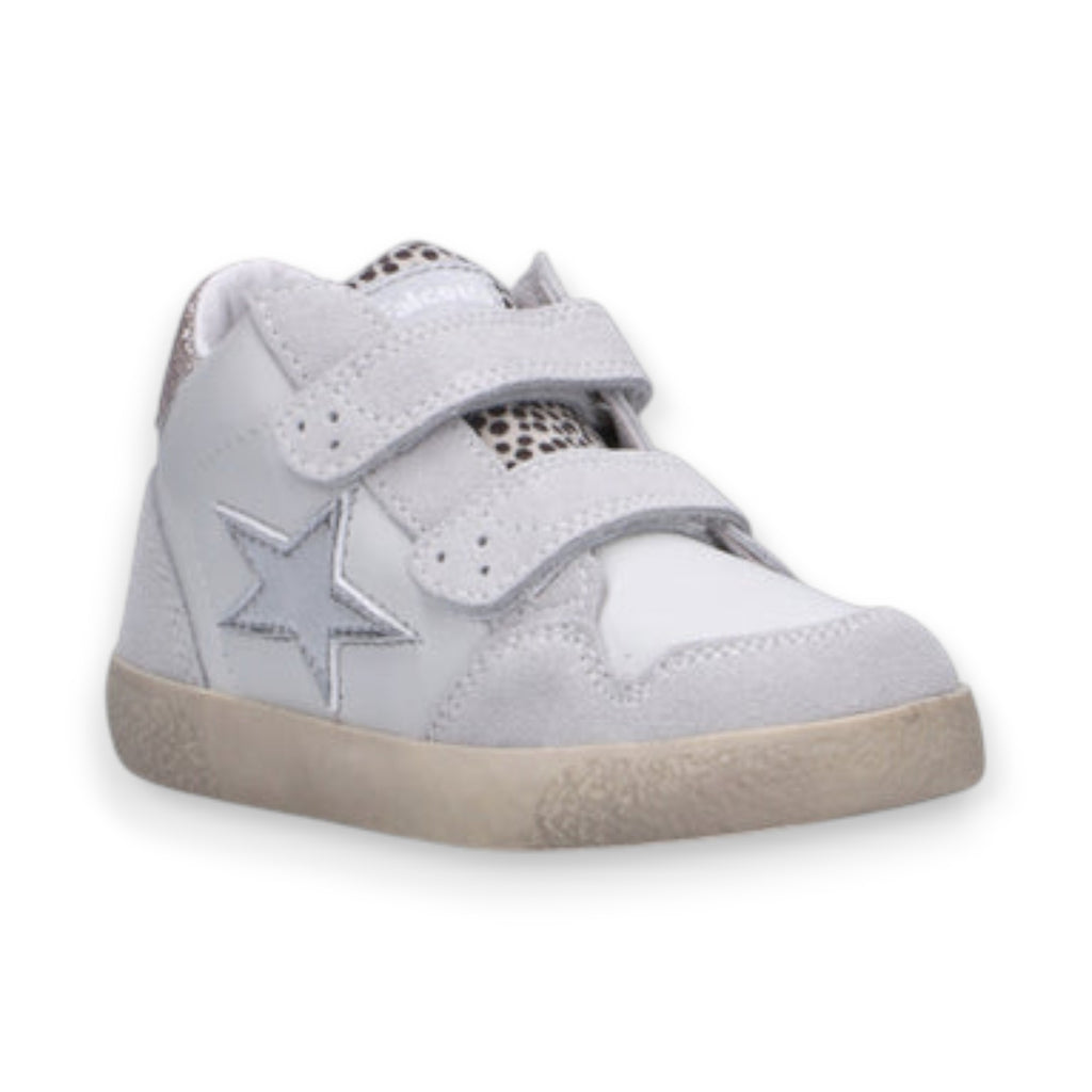 Sports shoes Kids Falcotto Alnoite High 2 Vl Suede Calf Pony White Silver Pink 2018772-21-1N52
