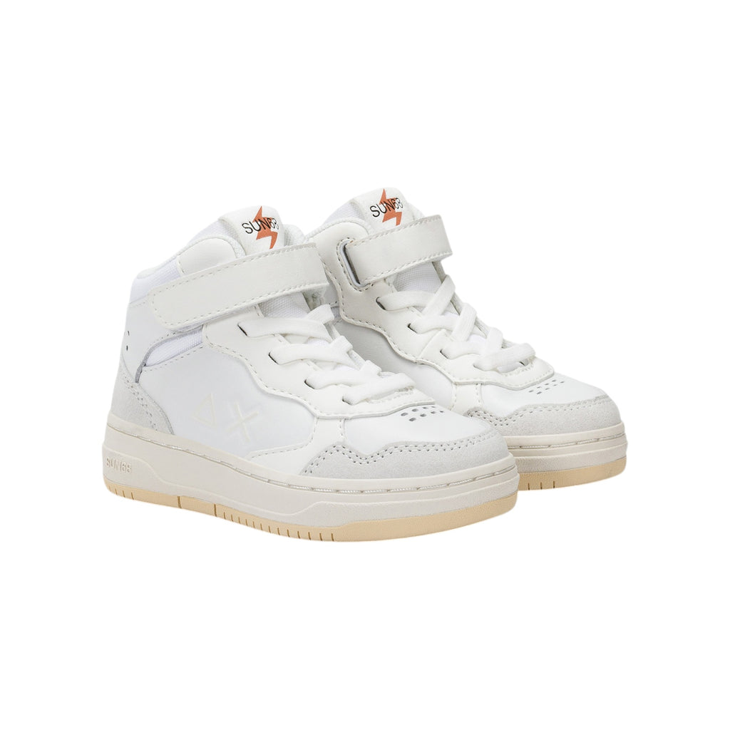 '- ["FW25","Kids","Scarpe","Scarpe sportive","Sneakers","Sun68"] - Scarpe sportive Sun68 Boy'S Big Basket Evo Mid Baby Bianco Z45350B-01 - Lupis SRL