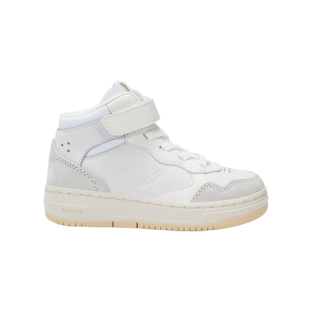 '- ["FW25","Kids","Scarpe","Scarpe sportive","Sneakers","Sun68"] - Scarpe sportive Sun68 Boy'S Big Basket Evo Mid Baby Bianco Z45350B-01 - Lupis SRL