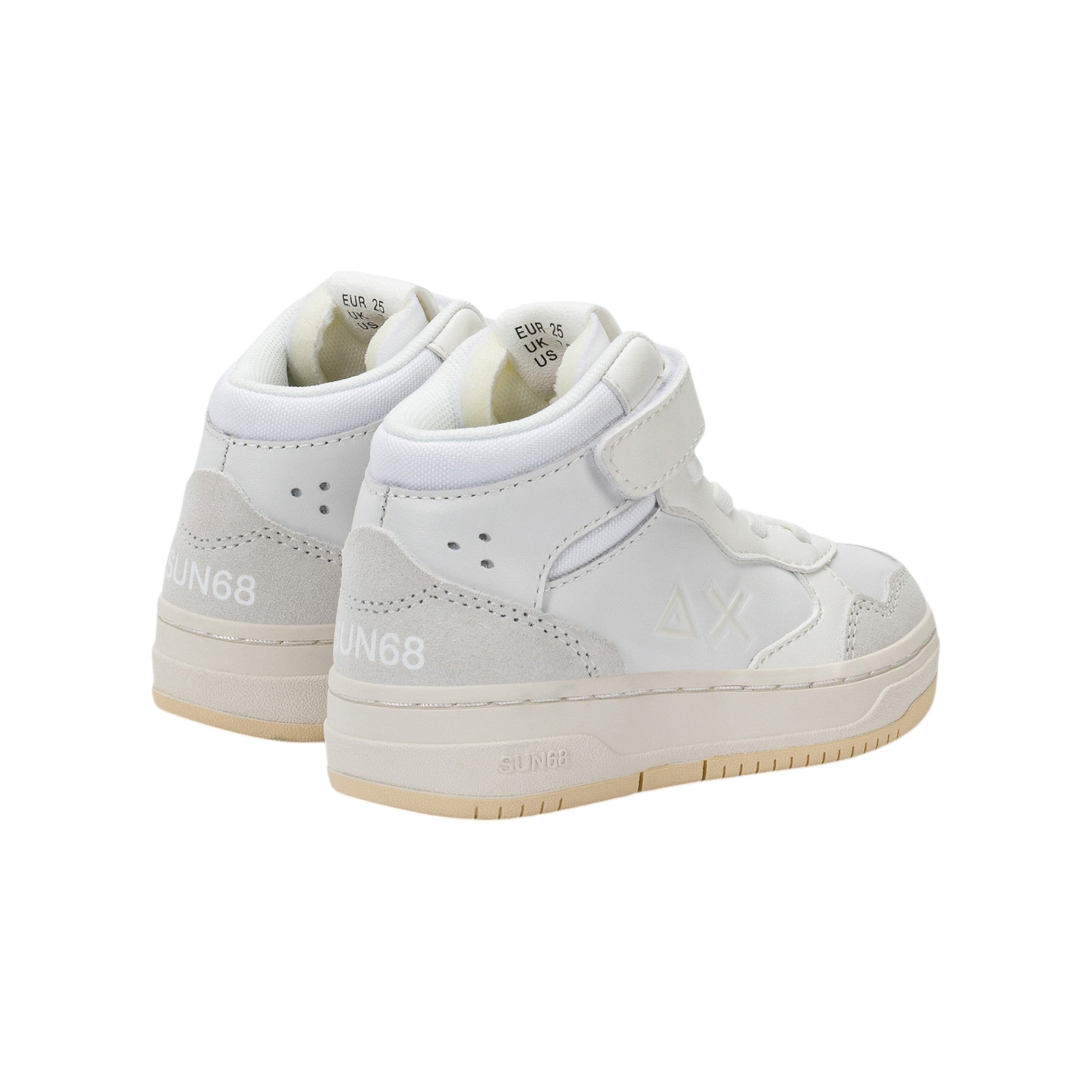 '- ["FW25","Kids","Scarpe","Scarpe sportive","Sneakers","Sun68"] - Scarpe sportive Sun68 Boy'S Big Basket Evo Mid Baby Bianco Z45350B-01 - Lupis SRL