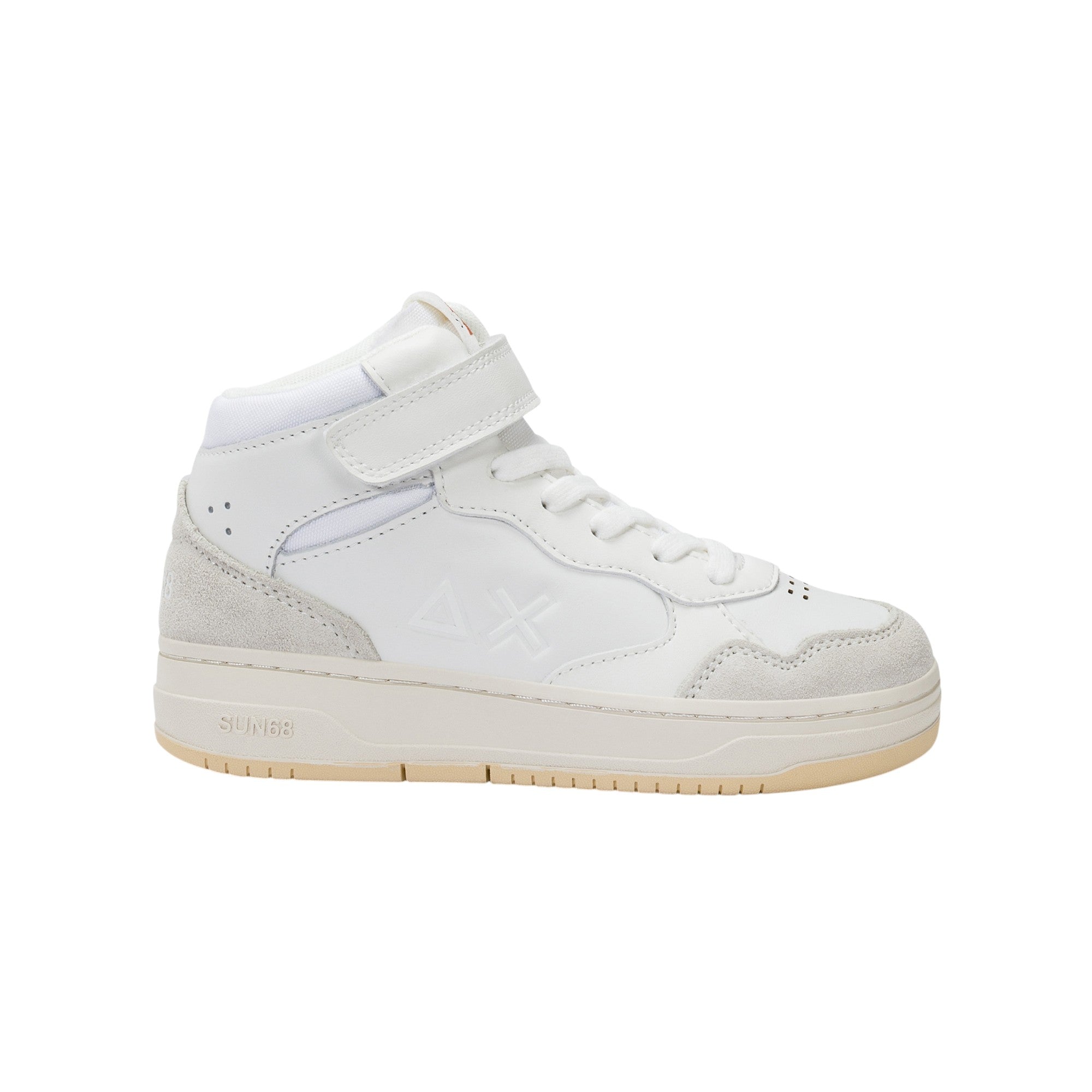'- ["FW25","Kids","Scarpe","Scarpe sportive","Sneakers","Sun68"] - Scarpe sportive Sun68 Boy'S Big Basket Evo Mid Kid Bianco Z45350K-01 - Lupis SRL
