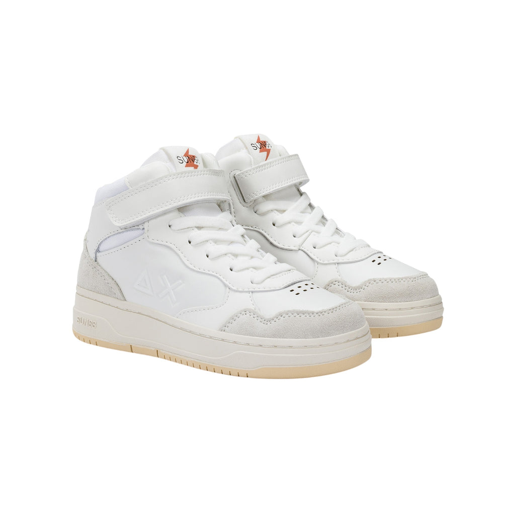 '- ["FW25","Kids","Scarpe","Scarpe sportive","Sneakers","Sun68"] - Scarpe sportive Sun68 Boy'S Big Basket Evo Mid Kid Bianco Z45350K-01 - Lupis SRL