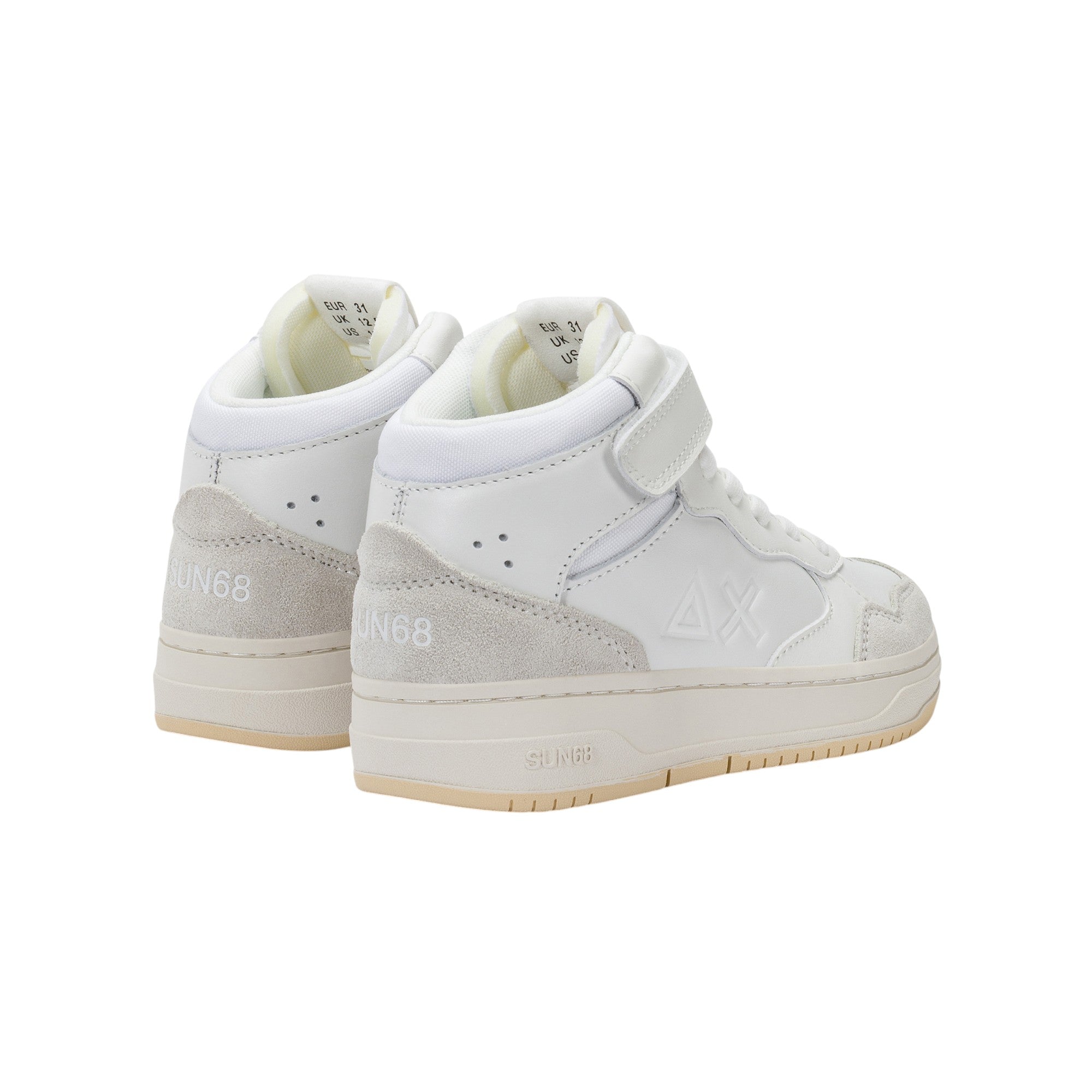 '- ["FW25","Kids","Scarpe","Scarpe sportive","Sneakers","Sun68"] - Scarpe sportive Sun68 Boy'S Big Basket Evo Mid Kid Bianco Z45350K-01 - Lupis SRL