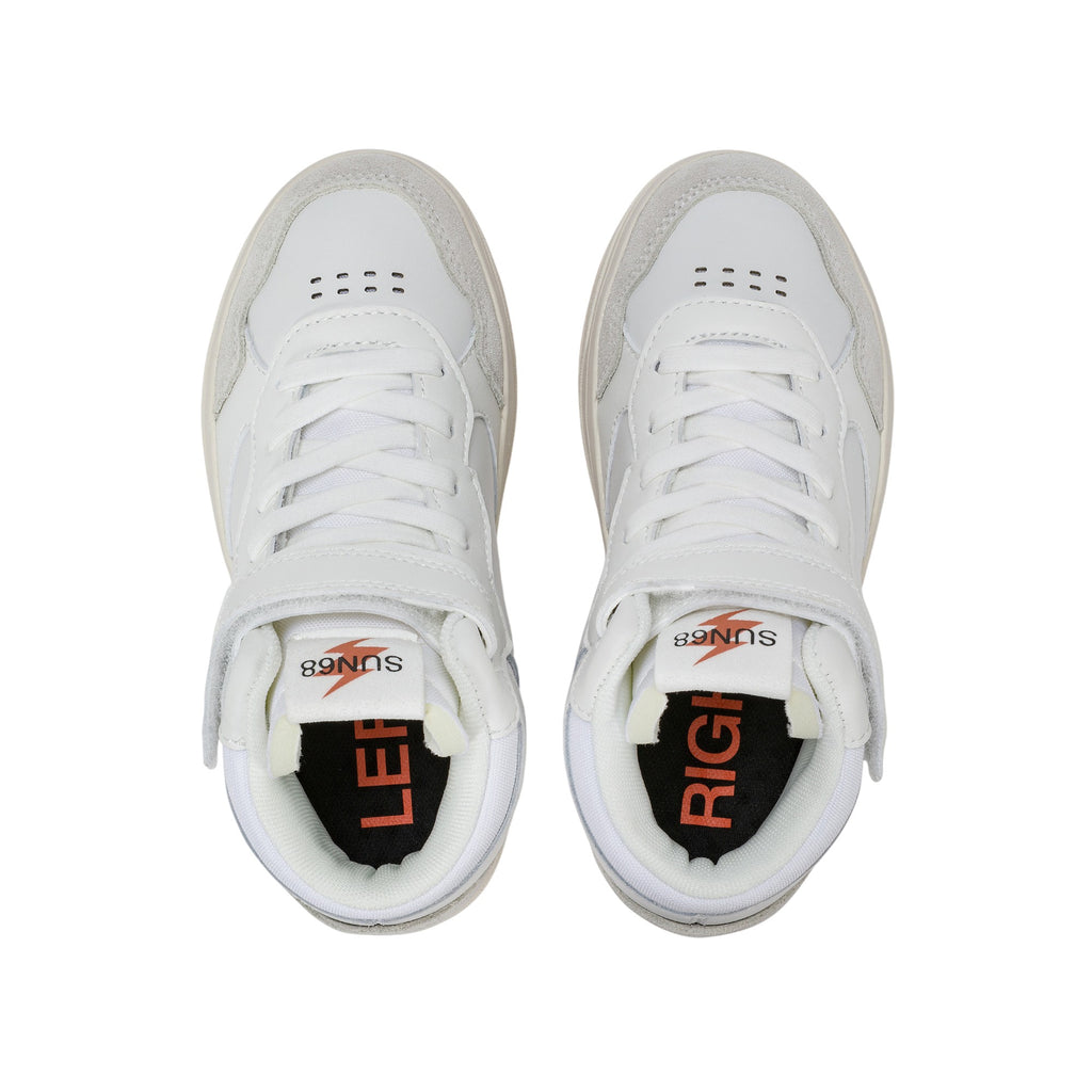 '- ["FW25","Kids","Scarpe","Scarpe sportive","Sneakers","Sun68"] - Scarpe sportive Sun68 Boy'S Big Basket Evo Mid Kid Bianco Z45350K-01 - Lupis SRL
