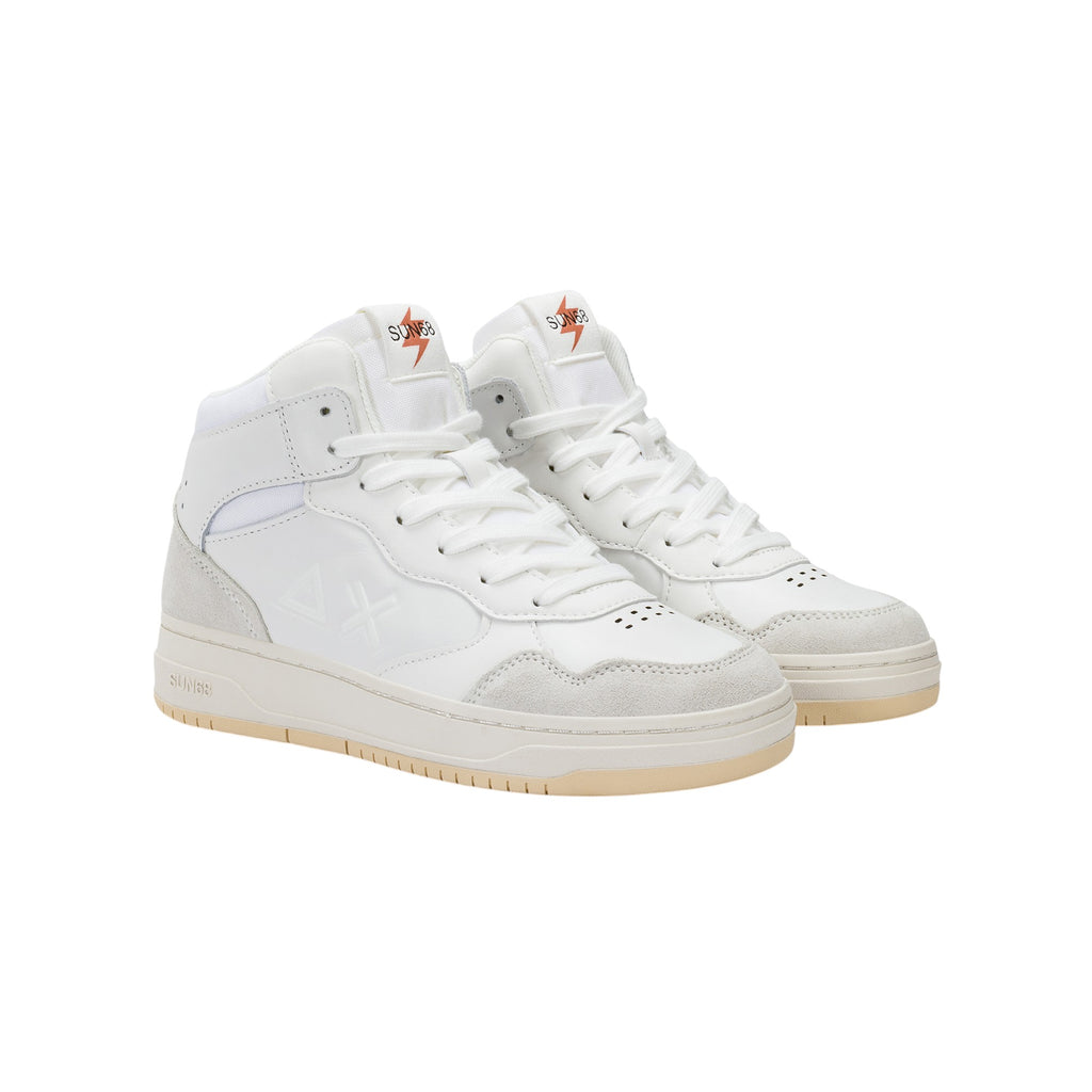 '- ["FW25","Kids","Scarpe","Scarpe sportive","Sneakers","Sun68"] - Scarpe sportive Sun68 Boy'S Big Basket Evo Mid Teen Bianco Z45350T-01 - Lupis SRL