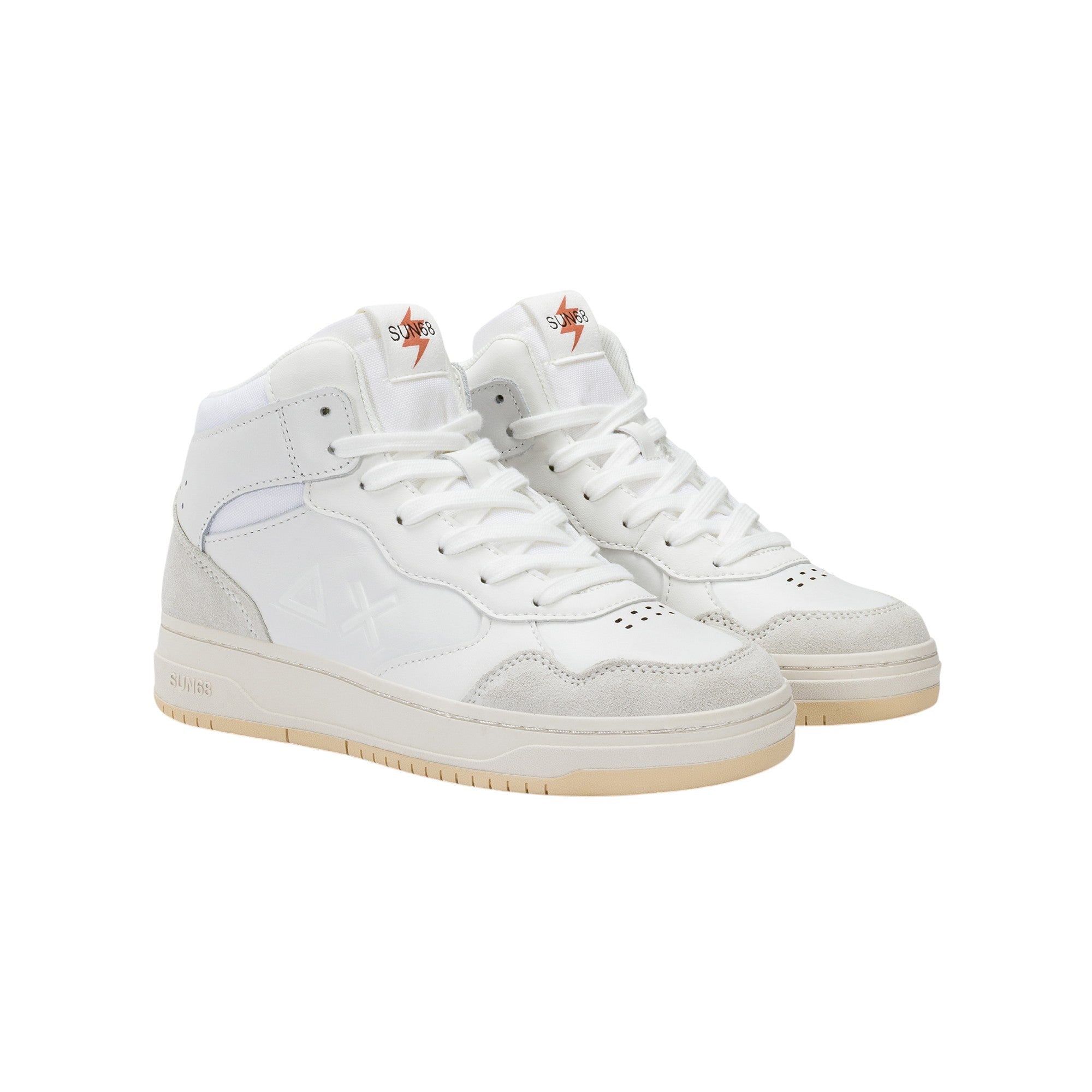 '- ["FW25","Kids","Scarpe","Scarpe sportive","Sneakers","Sun68"] - Scarpe sportive Sun68 Boy'S Big Basket Evo Mid Teen Bianco Z45350T-01 - Lupis SRL