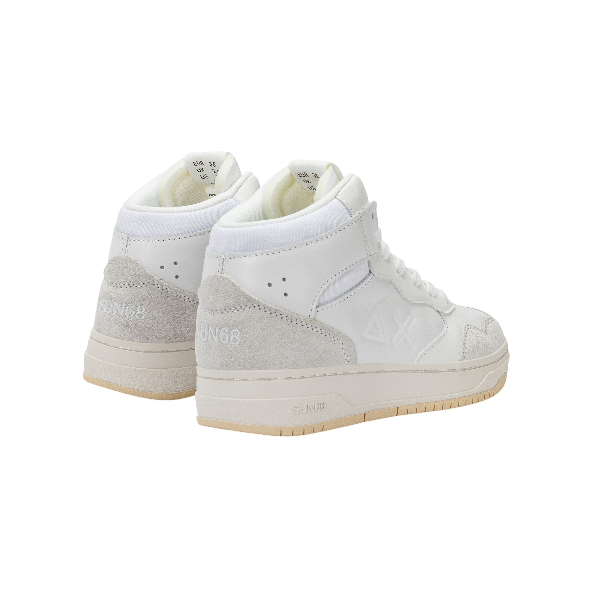 '- ["FW25","Kids","Scarpe","Scarpe sportive","Sneakers","Sun68"] - Scarpe sportive Sun68 Boy'S Big Basket Evo Mid Teen Bianco Z45350T-01 - Lupis SRL