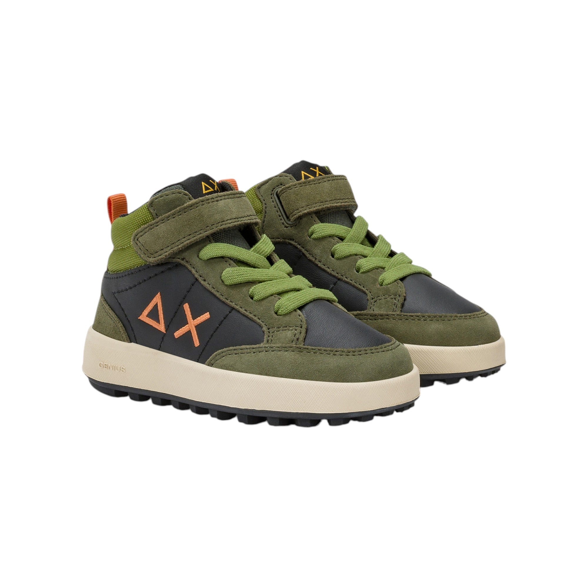 '- ["FW25","Kids","Scarpe","Scarpe sportive","Sneakers","Sun68"] - Scarpe sportive Sun68 Boy'S Genius Mid Baby Militare Scuro Z45335B-74 - Lupis SRL