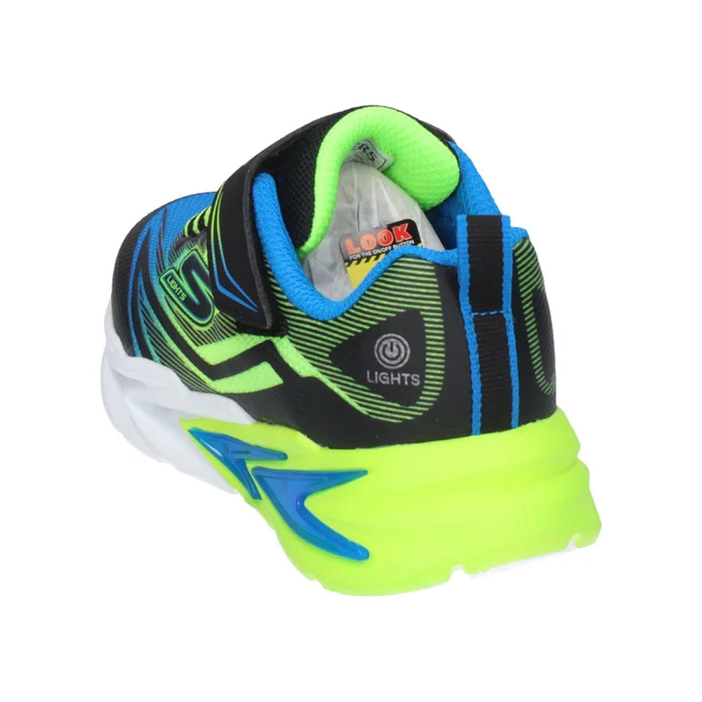 Skechers Kids Flex Glow Ultra Sport Shoes Black Blue Lime 400139L-BBLM
