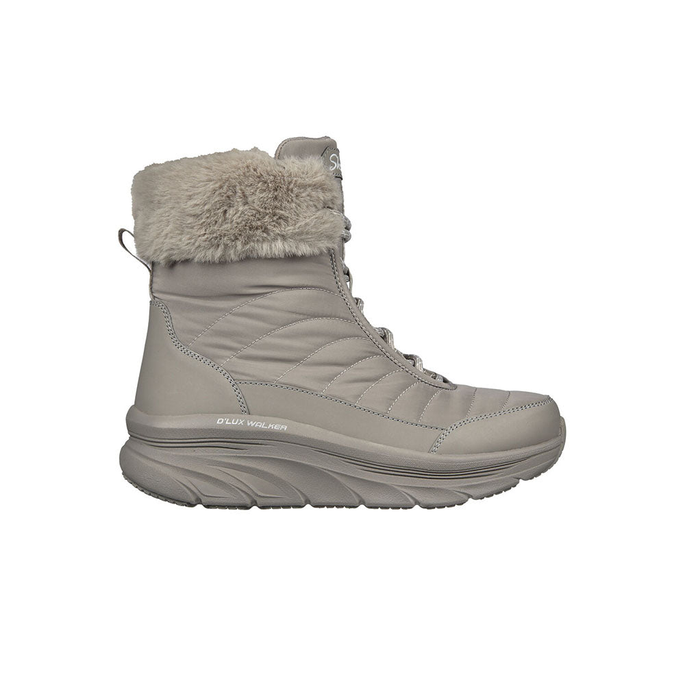 '- ["Donna","Nuovo","Scarpe","Skechers","Stivaletti","Ultima Taglia"] - Skechers D'Lux Walker-Winter Dark Taupe - Lupis SRL