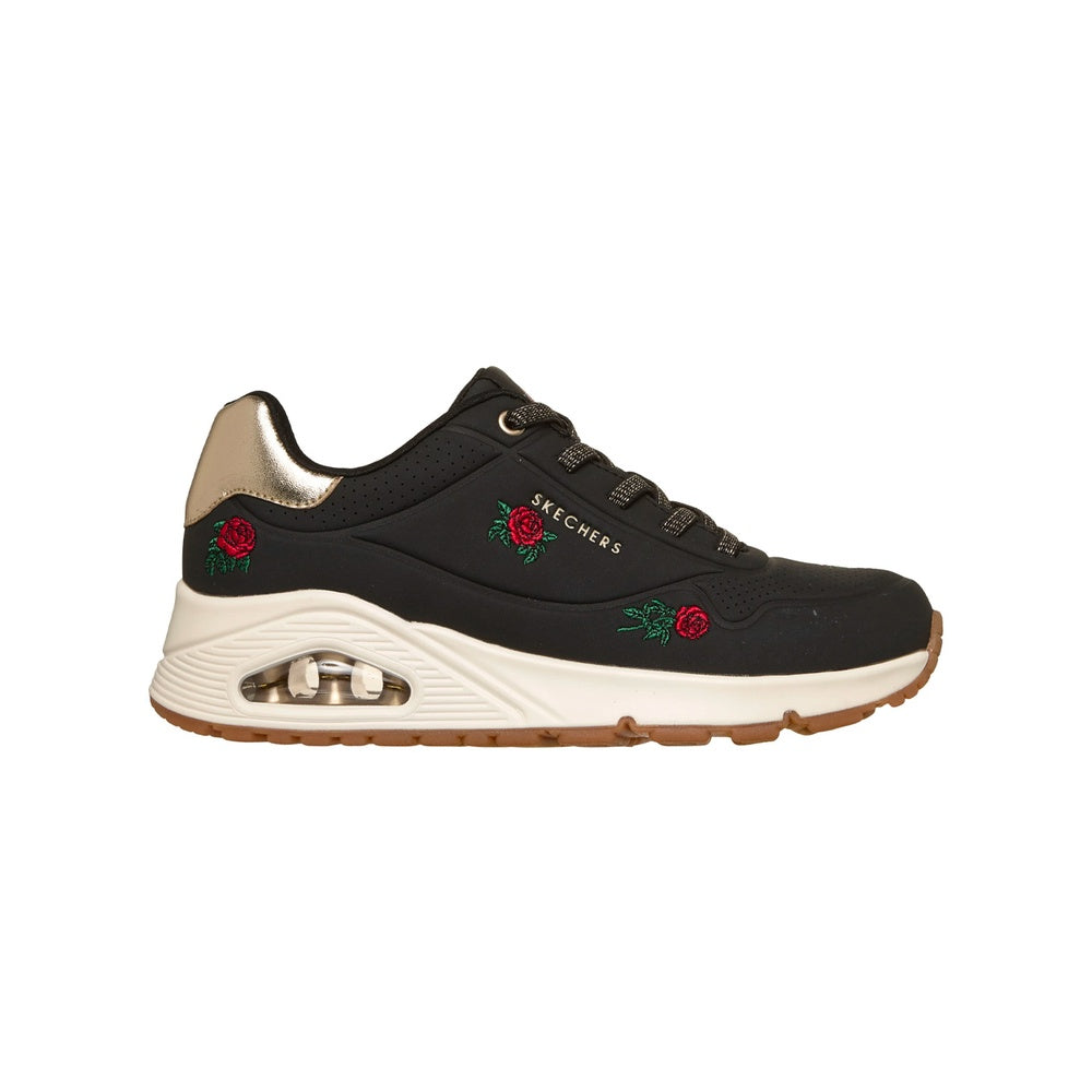 Skechers Scarpe sportive Donna Uno Champagne & Roses Black Red 177862-BKRD