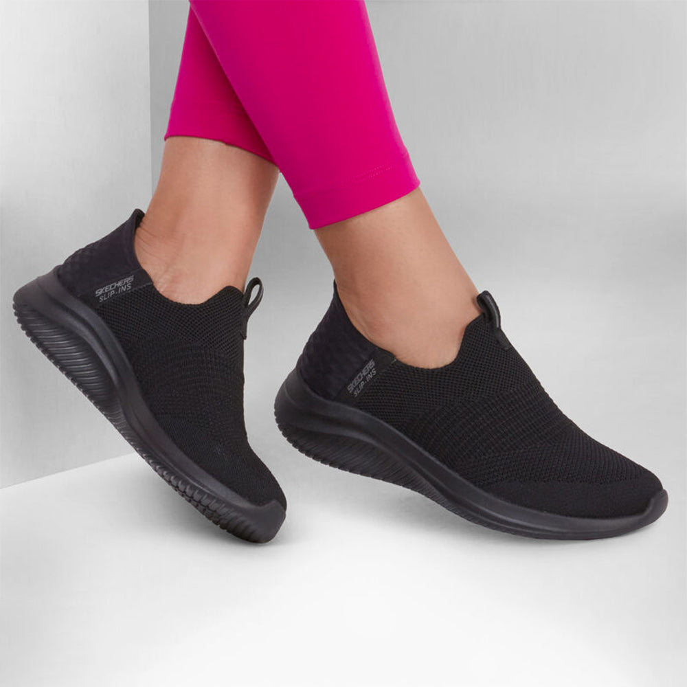 '- ["Donna","Scarpe","Skechers","Slip-on","Ultima Taglia"] - Skechers Ultra Flex 3.0 Cozy Streak Black - Lupis SRL