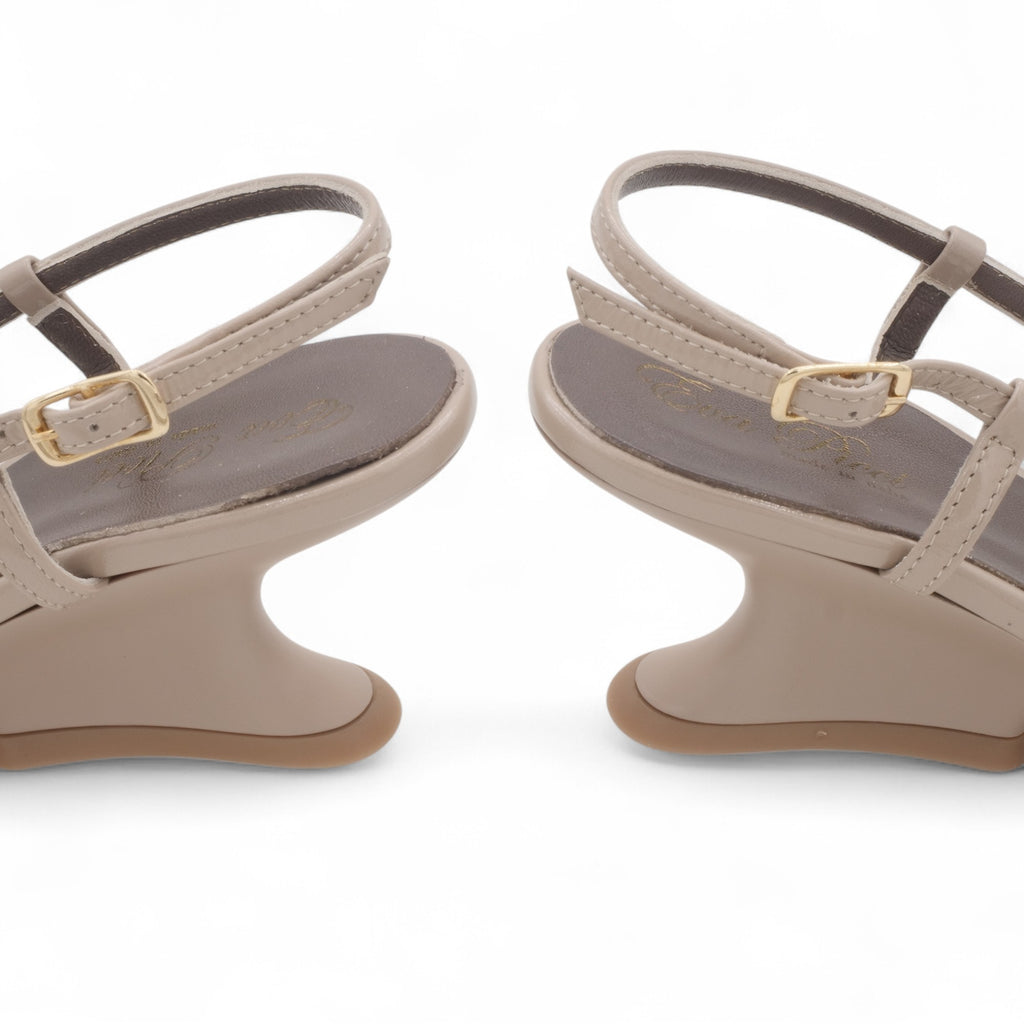 '- ["Artigianato","Donna","Eva Picci","Scarpe","Slingback","Tacco"] - Slingback Da Donna Eva Picci 1718 Slingback Tacco Lux Vaniglia Taupe - Lupis SRL