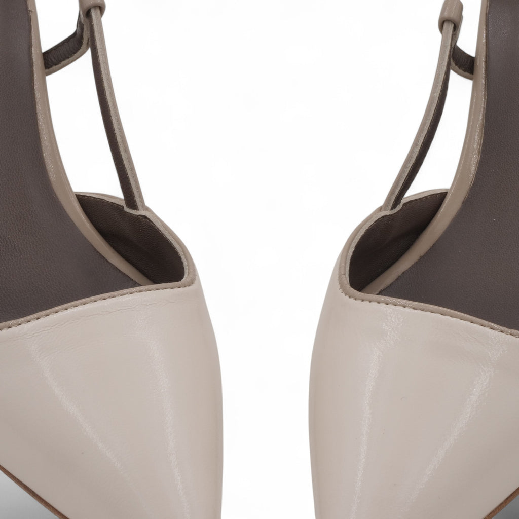 '- ["Artigianato","Donna","Eva Picci","Scarpe","Slingback","Tacco"] - Slingback Da Donna Eva Picci 1718 Slingback Tacco Lux Vaniglia Taupe - Lupis SRL