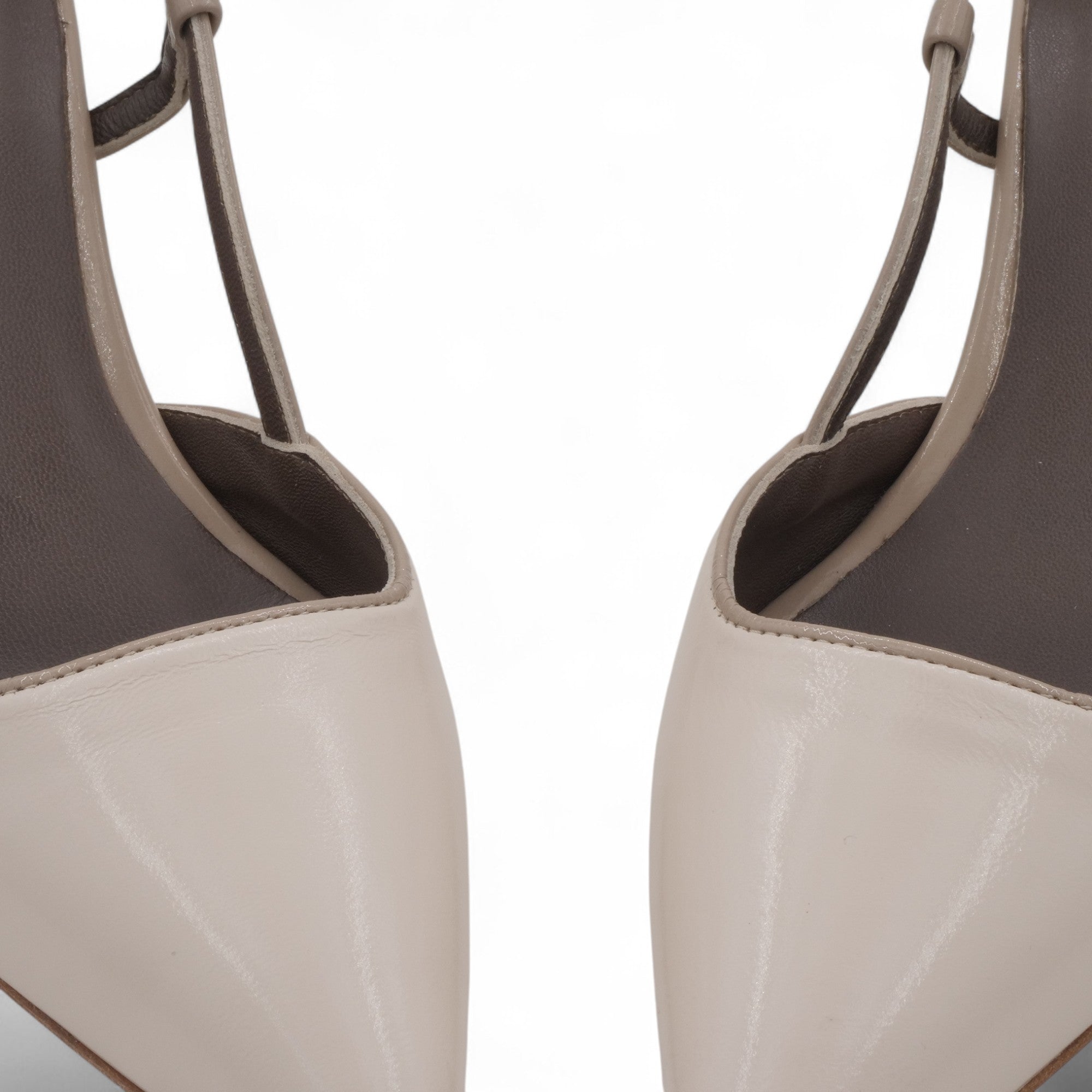'- ["Artigianato","Donna","Eva Picci","Scarpe","Slingback","Tacco"] - Slingback Da Donna Eva Picci 1718 Slingback Tacco Lux Vaniglia Taupe - Lupis SRL
