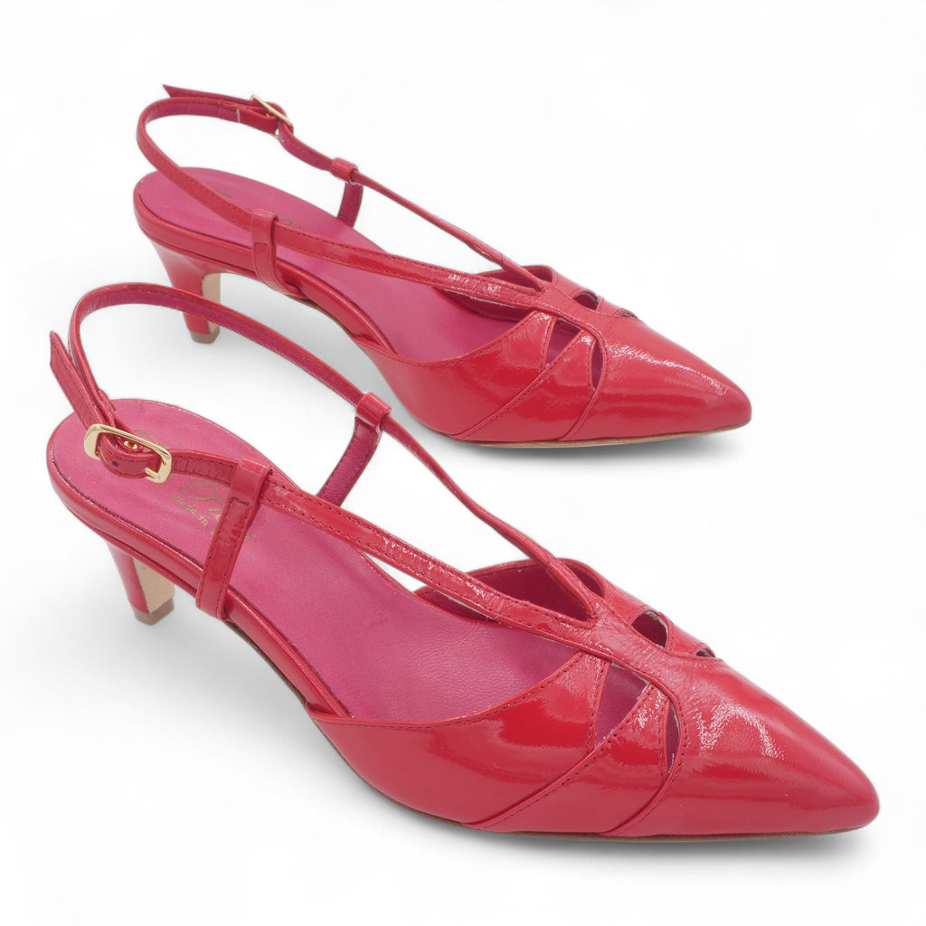 '- ["Artigianato","Donna","Eva Picci","Scarpe","Slingback","Tacco"] - Slingback Da Donna Eva Picci 1757 Lux Rosso - Lupis SRL