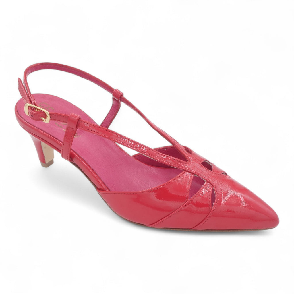'- ["Artigianato","Donna","Eva Picci","Scarpe","Slingback","Tacco"] - Slingback Da Donna Eva Picci 1757 Lux Rosso - Lupis SRL