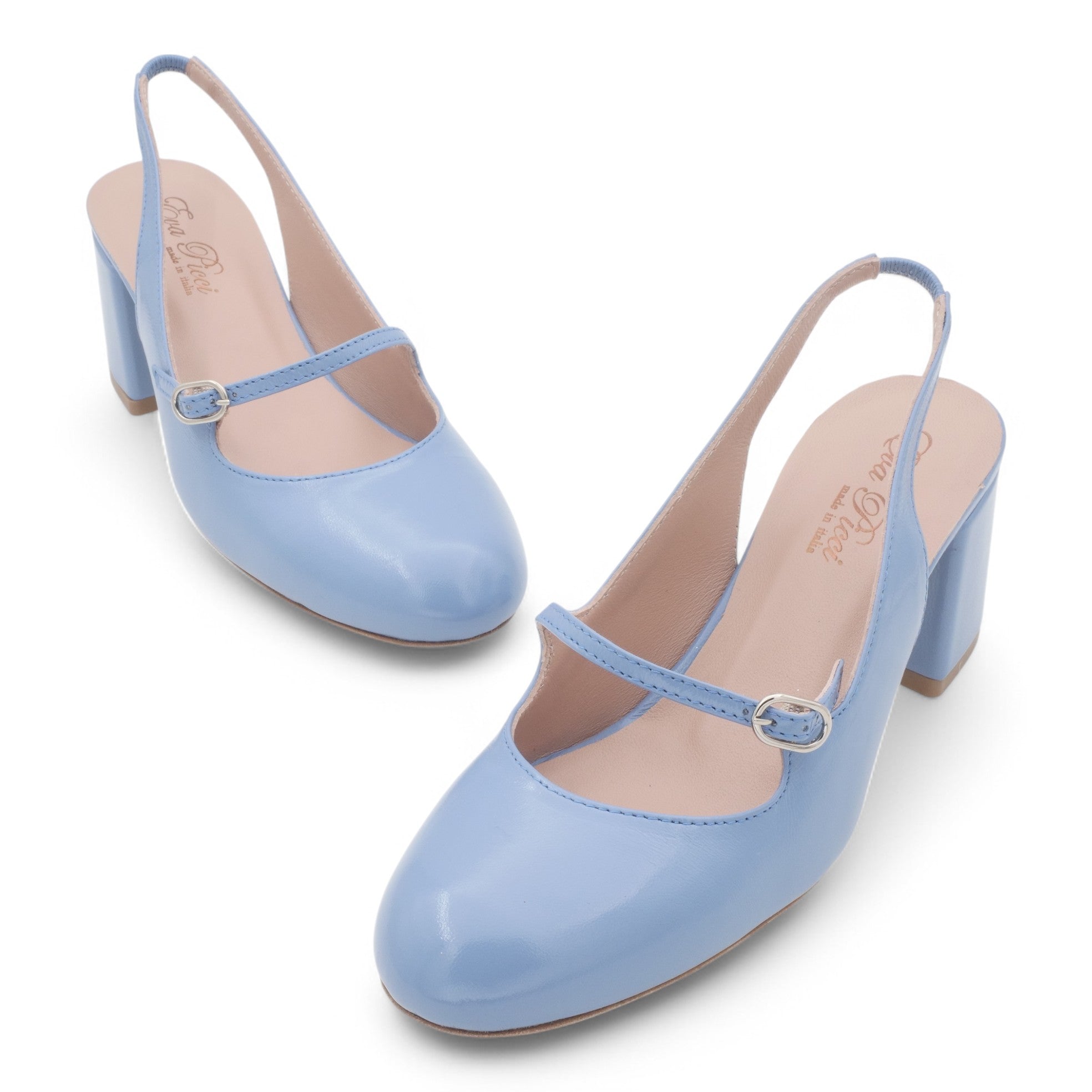 '- ["Artigianato","Donna","Eva Picci","PE25","Scarpe","Slingback","Tacco"] - Slingback da Donna Eva Picci Jeans T.55 CH2554 - Lupis SRL