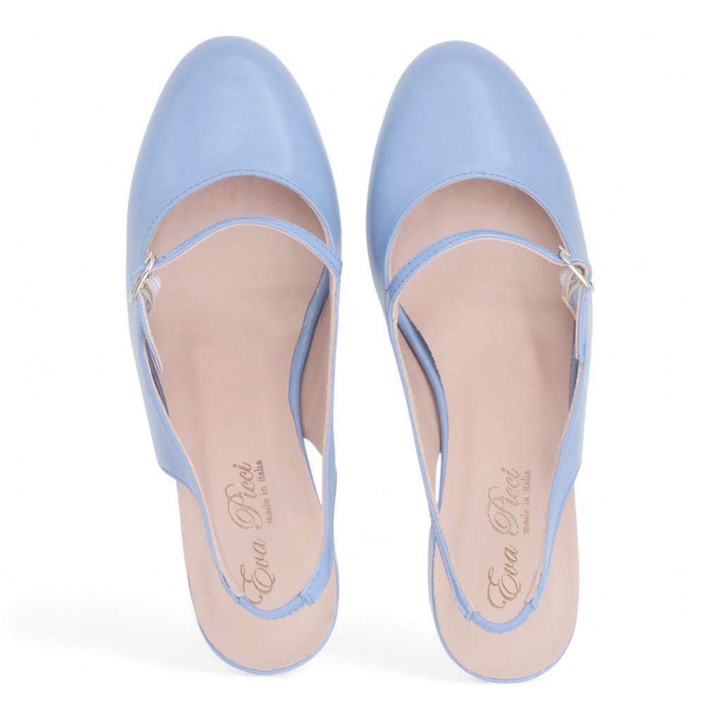 '- ["Artigianato","Donna","Eva Picci","PE25","Scarpe","Slingback","Tacco"] - Slingback da Donna Eva Picci Jeans T.55 CH2554 - Lupis SRL