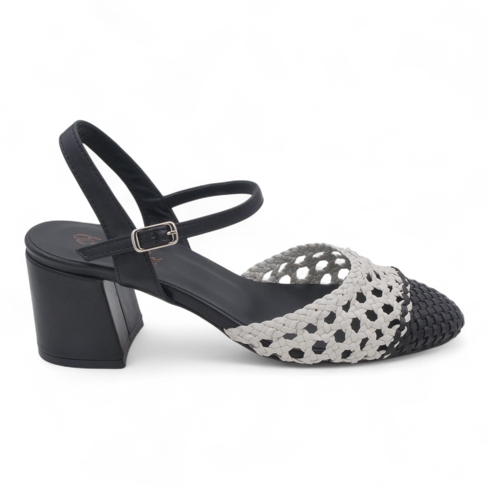 '- ["Artigianato","Donna","Eva Picci","PE25","Scarpe","Slingback","Tacco"] - Slingback da Donna Eva Picci Nero T.50 CH2520 - Lupis SRL
