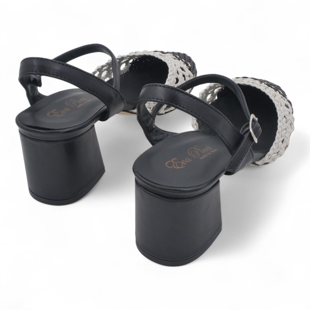 '- ["Artigianato","Donna","Eva Picci","PE25","Scarpe","Slingback","Tacco"] - Slingback da Donna Eva Picci Nero T.50 CH2520 - Lupis SRL