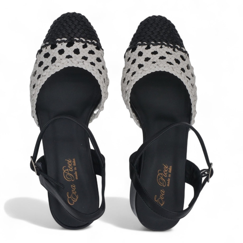 '- ["Artigianato","Donna","Eva Picci","PE25","Scarpe","Slingback","Tacco"] - Slingback da Donna Eva Picci Nero T.50 CH2520 - Lupis SRL