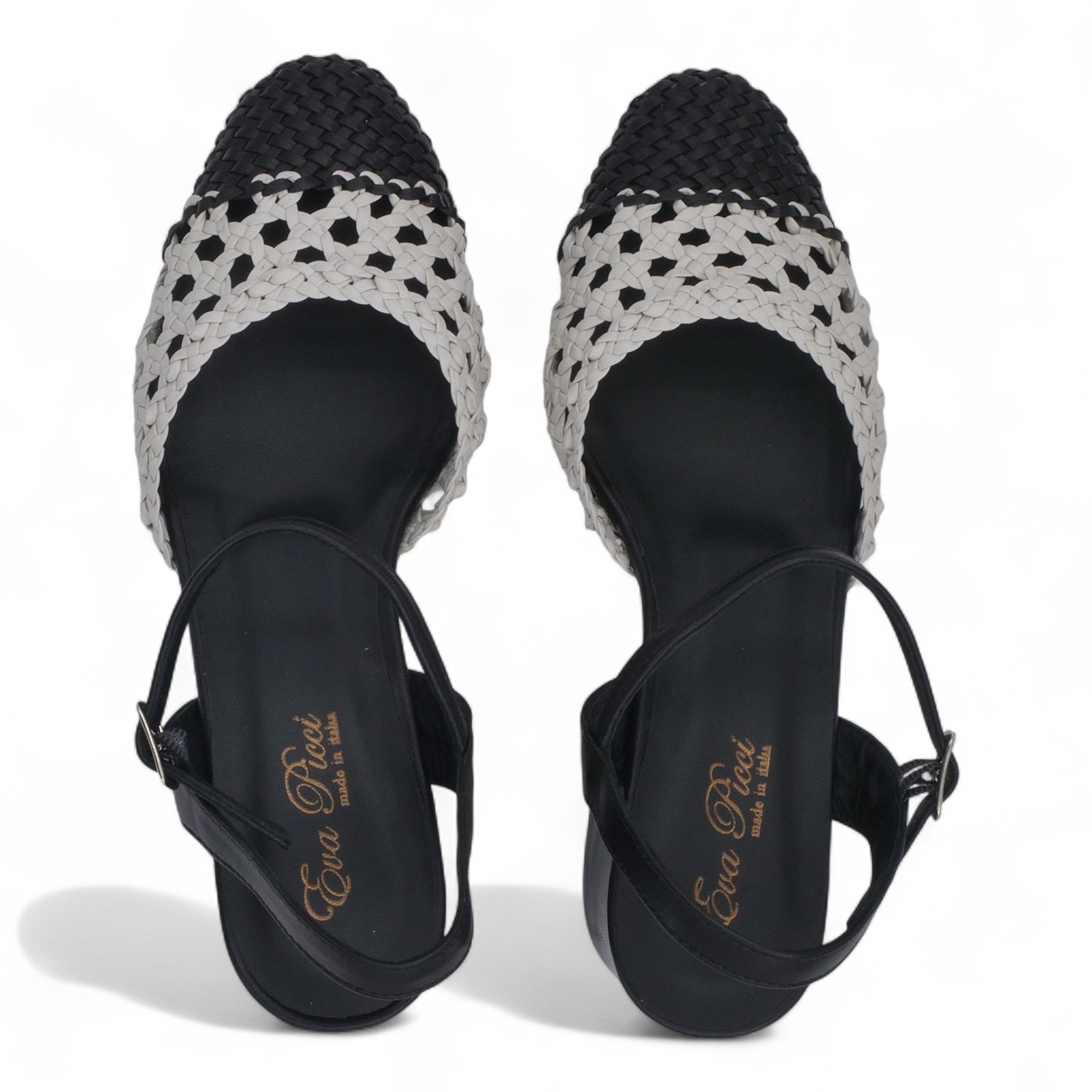 '- ["Artigianato","Donna","Eva Picci","PE25","Scarpe","Slingback","Tacco"] - Slingback da Donna Eva Picci Nero T.50 CH2520 - Lupis SRL