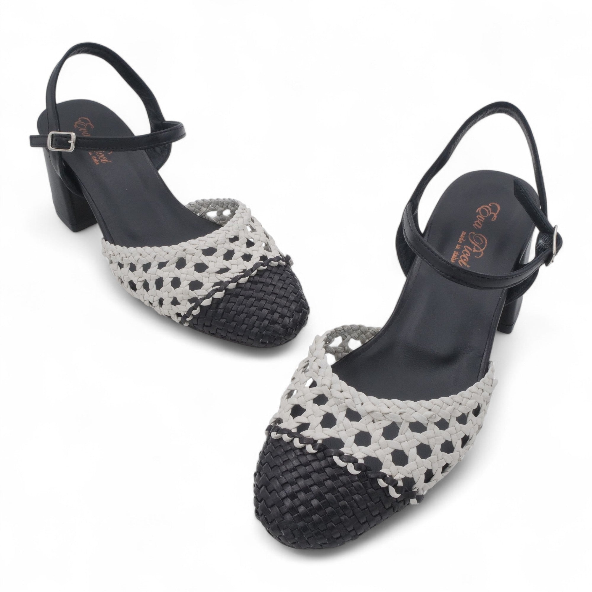 '- ["Artigianato","Donna","Eva Picci","PE25","Scarpe","Slingback","Tacco"] - Slingback da Donna Eva Picci Nero T.50 CH2520 - Lupis SRL