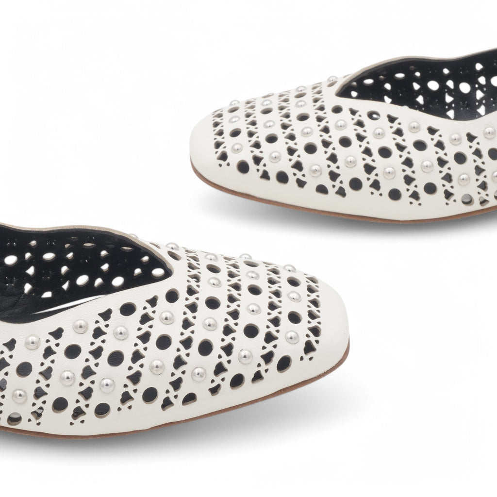 '- ["Artigianato","Donna","Eva Picci","PE25","Scarpe","Slingback"] - Slingback da Donna Eva Picci Off White Borchie CH2524 - Lupis SRL
