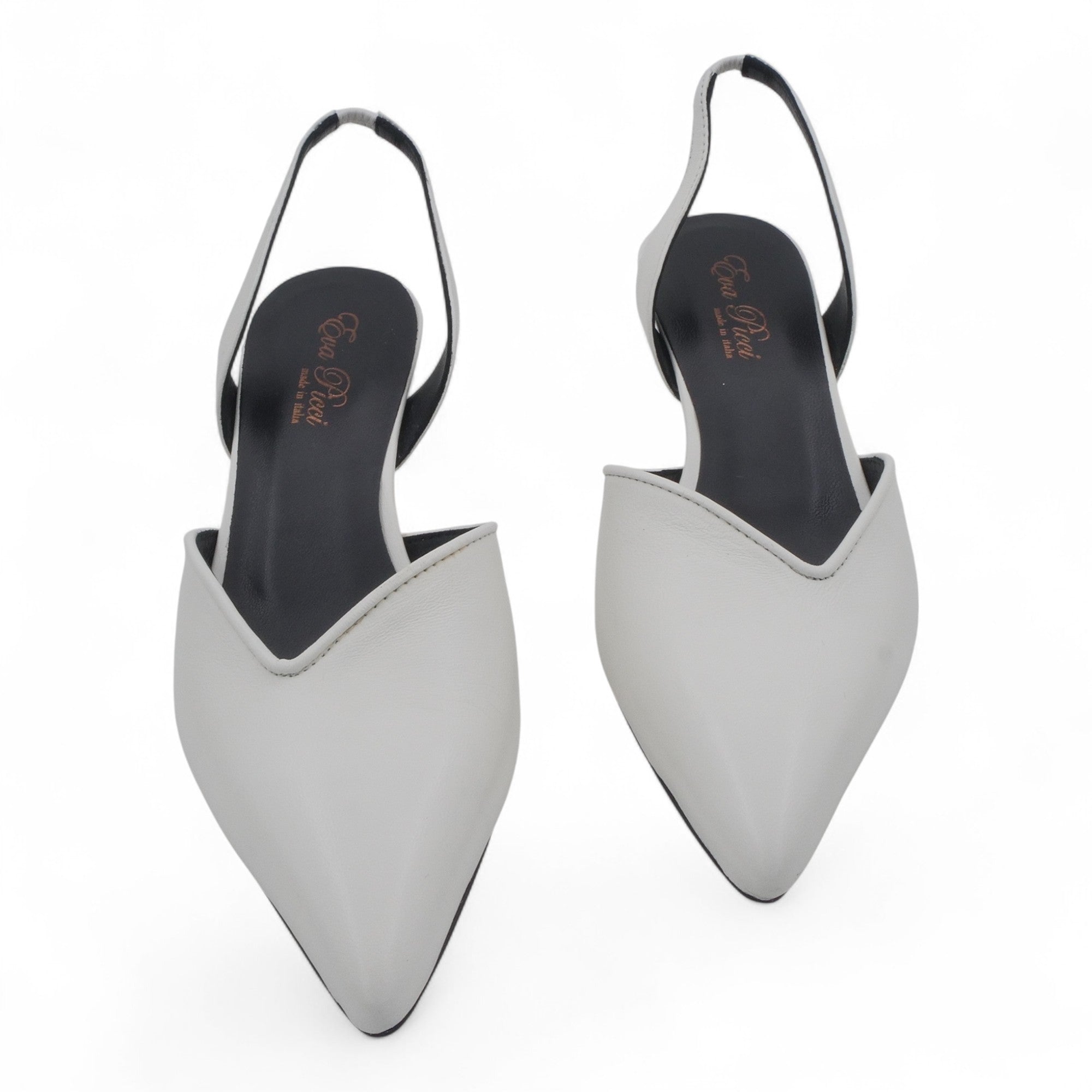 '- ["Artigianato","Donna","Eva Picci","PE25","Scarpe","Slingback","Tacco"] - Slingback da Donna Eva Picci Off White T.35 CH2533 - Lupis SRL