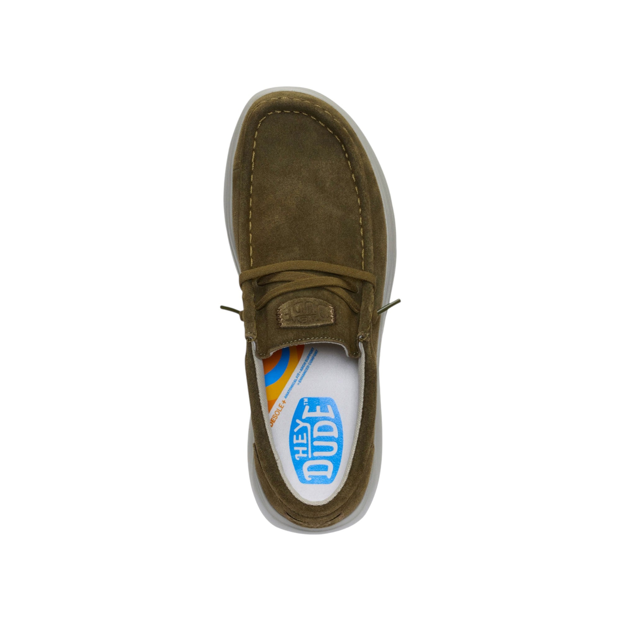 '- ["FW25","HEYDUDE","Scarpe","Scarpe sportive","Slip-on","Uomo"] - Slip On HEYDUDE Wally Comf Suede Dark Olive Stone Grey 41975-3AF - Lupis SRL