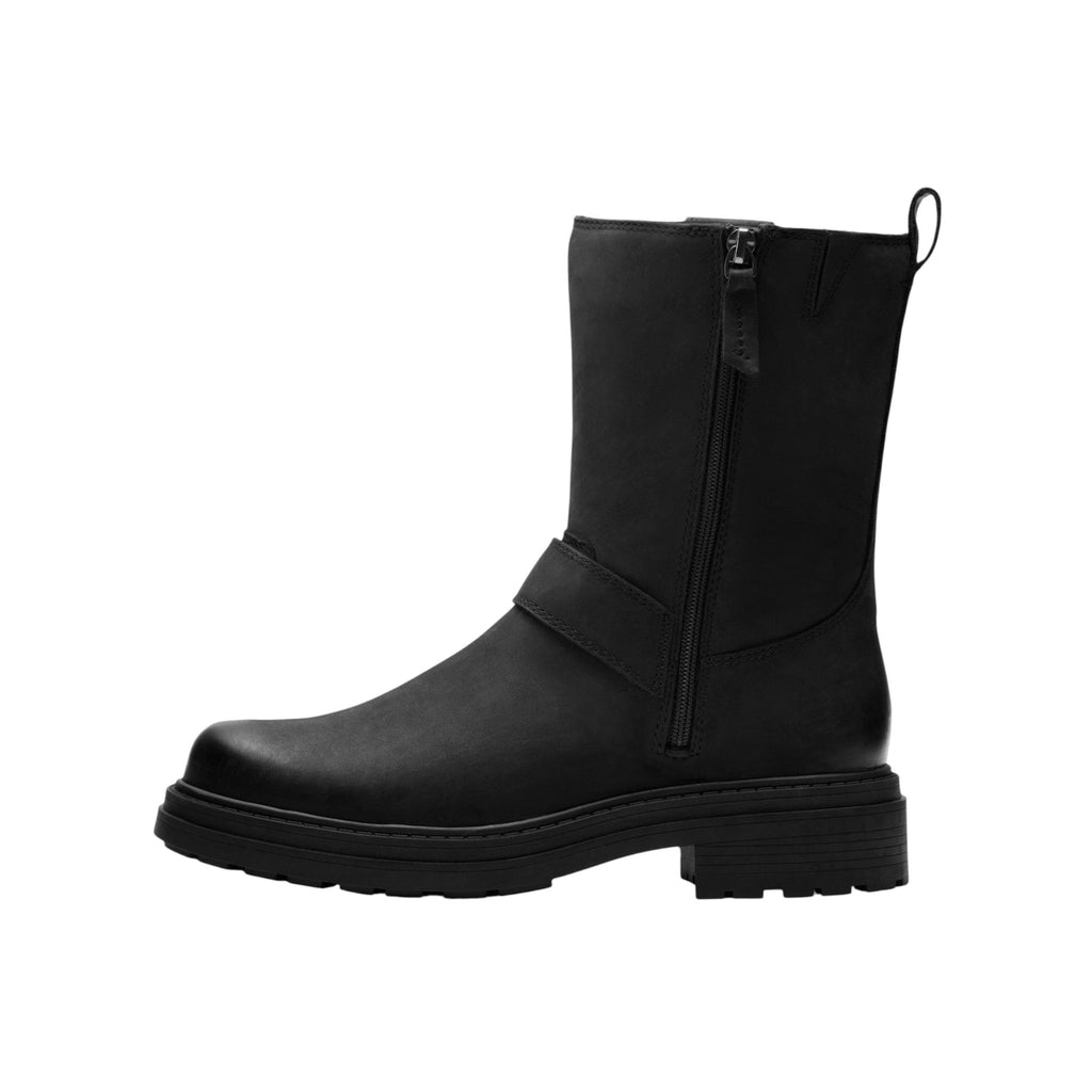 Clarks Orinoco3 Bay Dark Gray Leather Women's Ankle Boots 26183953