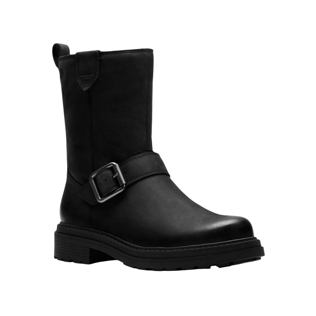 Clarks Orinoco3 Bay Dark Gray Leather Women's Ankle Boots 26183953