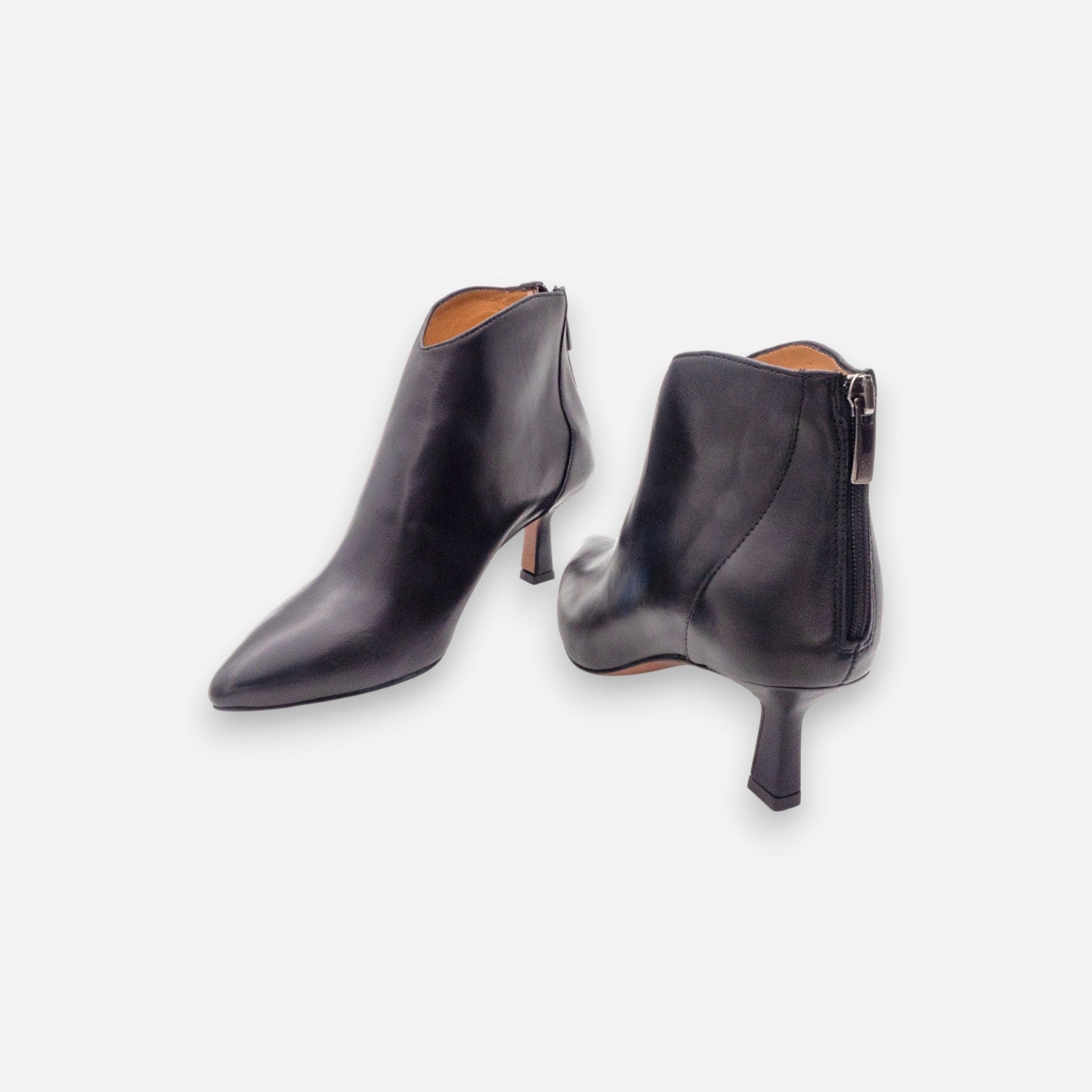 Eva Picci Women's Ankle Boots in Black Nappa Leather AMY