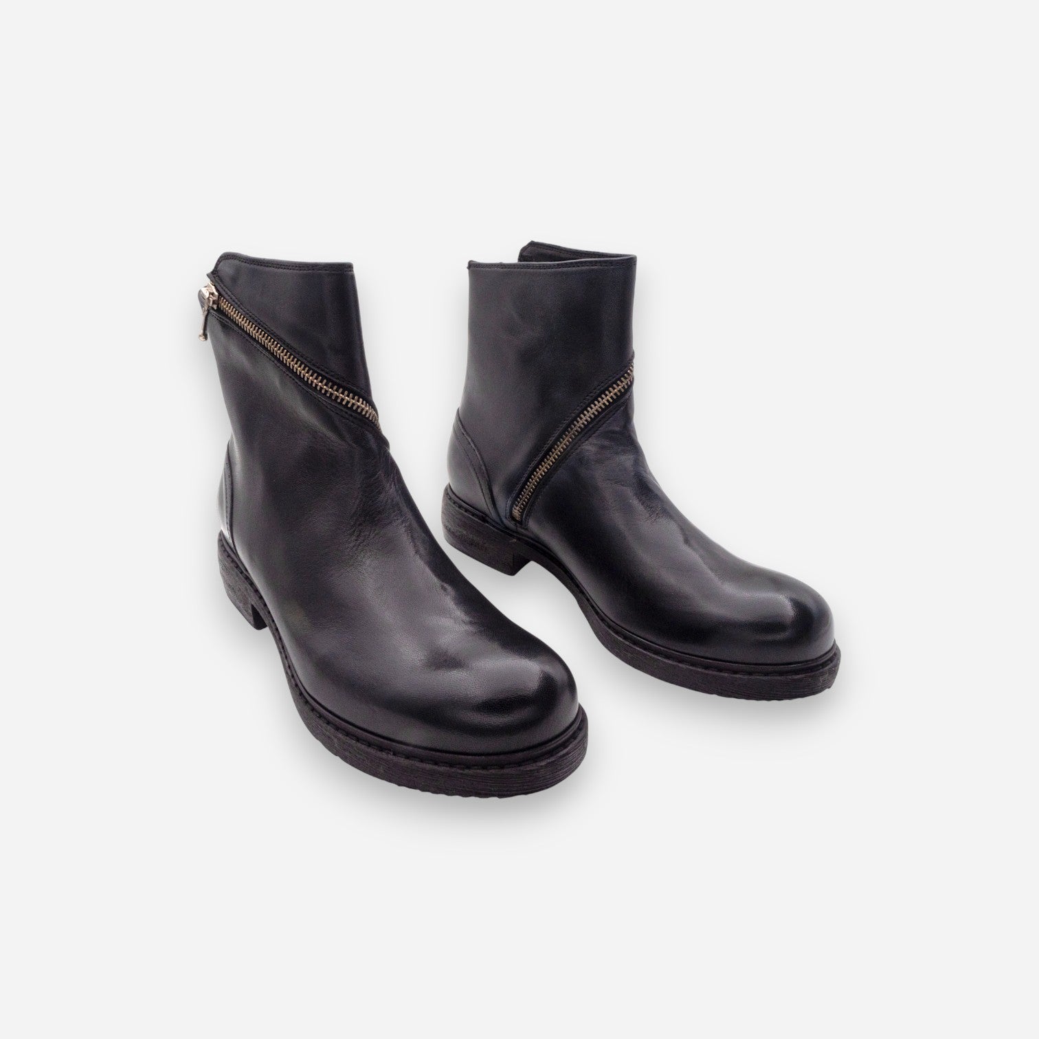 JP/DAVID Papua Women's Ankle Boots in Black Leather 32525/1