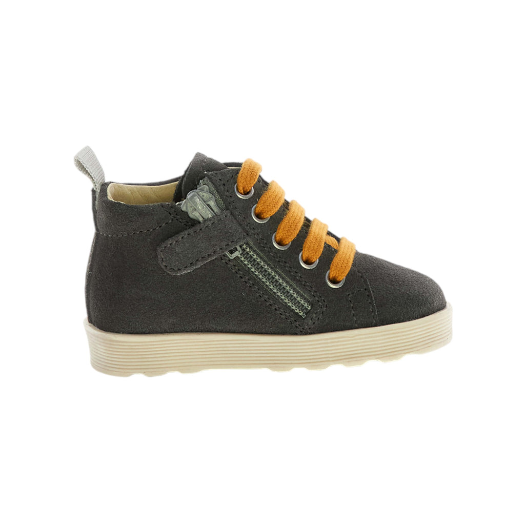 '- ["FW25","Kids","Polacco","Scarpe","Stivaletti","Toddler"] - Stivaletti Kids Falcotto Evaert Zip Suede Anthracite Dark Orange 2502306-01-1B80 - Lupis SRL