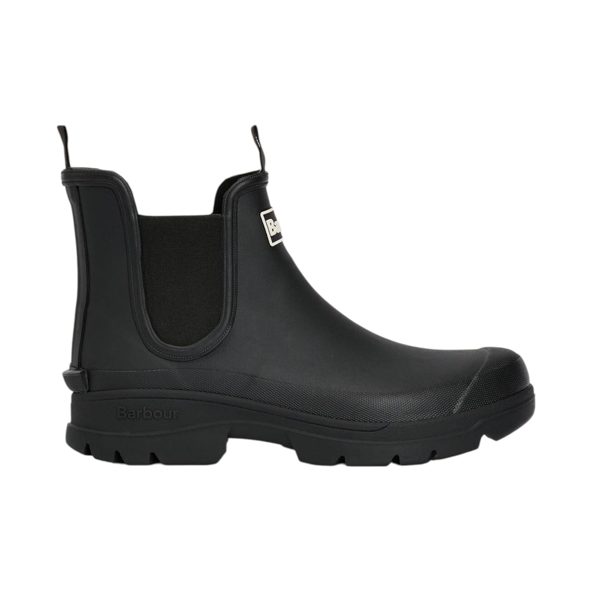 Stivaletti Uomo Barbour Rubber Ninbus Wellington Gomma Cotone Nero MRF0028
