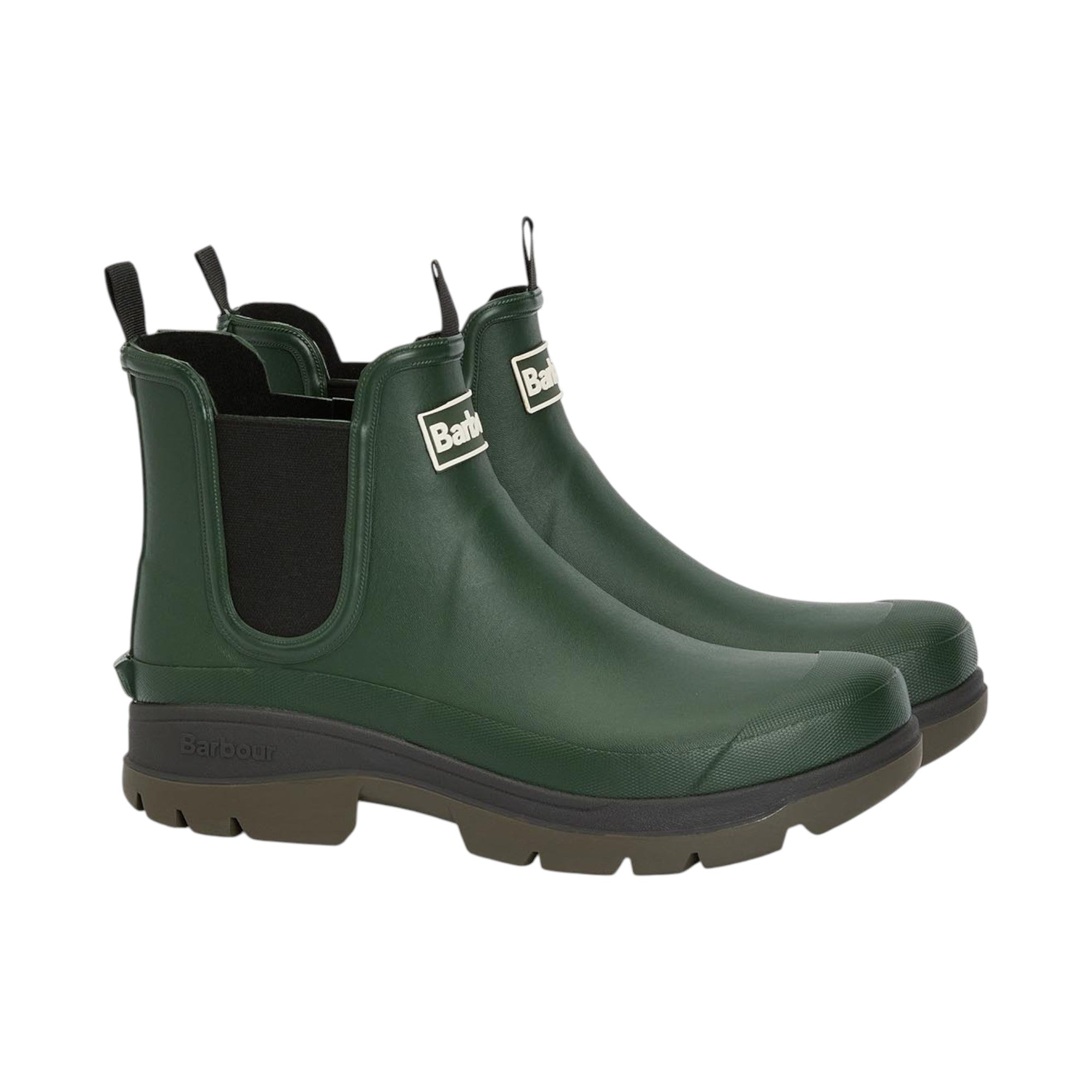 Stivaletti Uomo Barbour Rubber Ninbus Wellington Gomma Cotone Olive Mrf0028